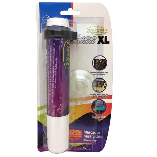 MARCADOR AQUARELO VIDRIO XL BLANCO / AZOR