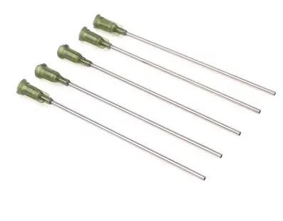 KIT DE AGUJAS 10CMS LARGO PARA JERINGA 5 PIEZAS / GENERICO