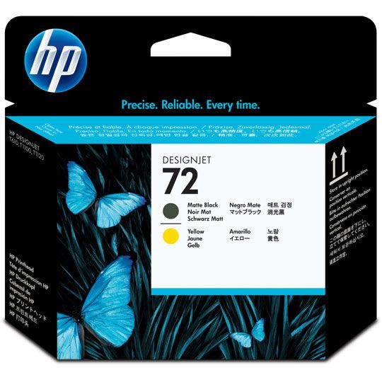 [HP-TIN-C9384A] CART. TINTA CABEZAL HP 72 NEGRO MATTE / AMARILLO / HEWLETT PACKARD