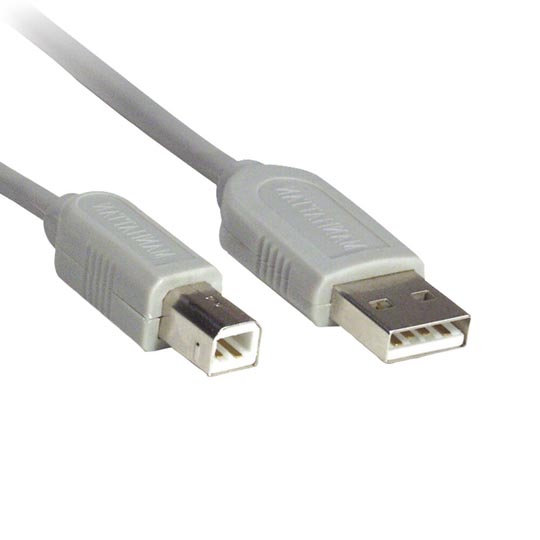 CABLE USB A-B V1.1, 4.5M GRIS / MANHATTAN
