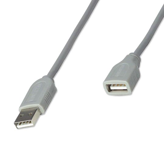 CABLE USB EXTENSION 1.8M, GRIS / MANHATTAN