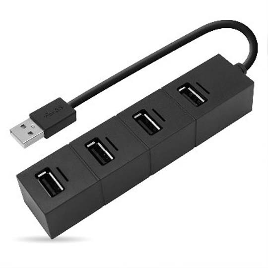 HUB USB V2.0 DE 4 PUERTOS LARGE / BROBOTIX