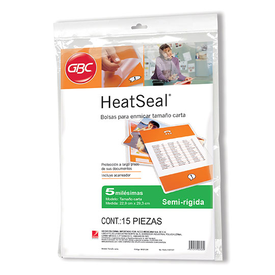 MICA TERMICA CARTA SEMI RIGIDA 15 PZS. / GBC