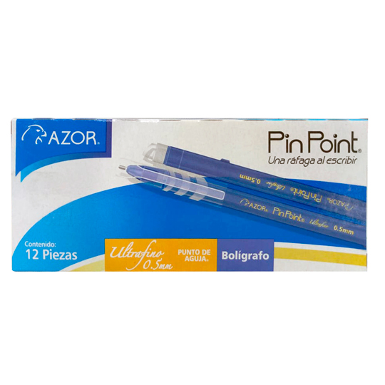 BOLIGRAFO AZUL PUNTO ULTRAFINO C/12 / AZOR