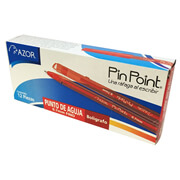 BOLIGRAFO ROJO PUNTO FINO C/12 PIEZAS / AZOR