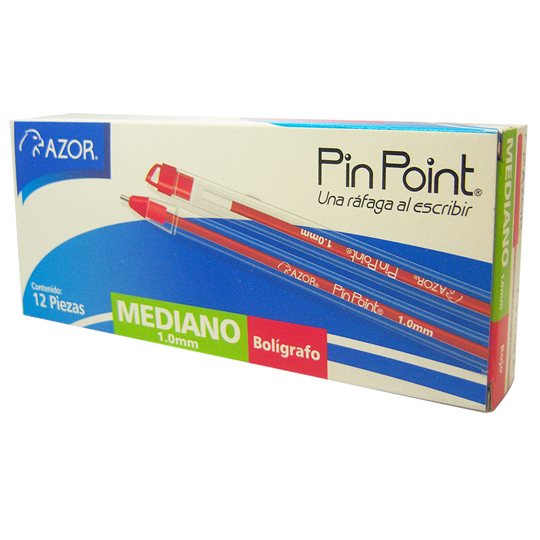 BOLIGRAFO ROJO PUNTO MEDIANO C/12 / AZOR
