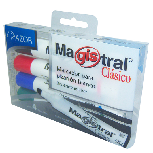 MARCADOR MAGISTRAL CLASICO SURT. C/4 / AZOR