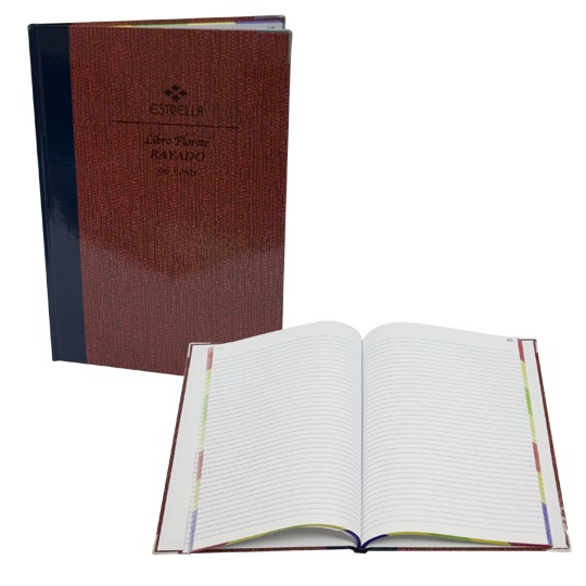 [EST-CUA-FLORETE] LIBRO FLORETE FORMA FRANCESA DE RAYA 96 HOJAS / ESTRELLA