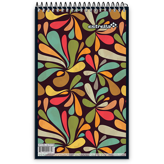[EST-CUA-35] BLOCK TAQUIGRAFÍA LARGO DE RAYA 80 HOJAS / ESTRELLA