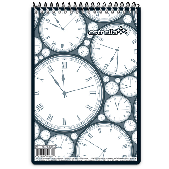 [EST-CUA-33] BLOCK TAQUIGRAFÍA CORTO DE RAYA 80 HOJAS / ESTRELLA