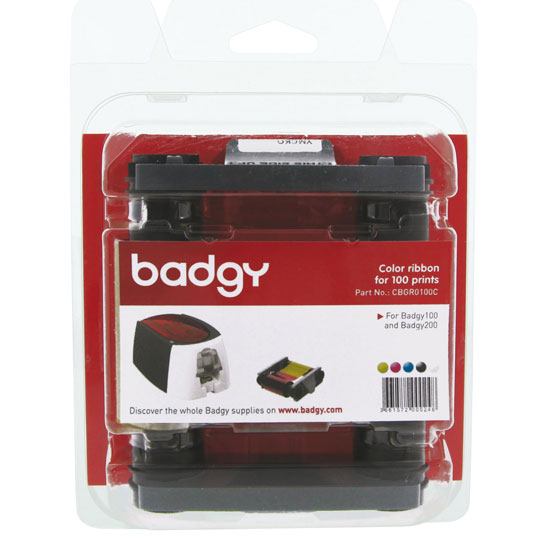 [BAD-CON-R0100C] CINTA BADGY 100 COLOR YMCKO 100 IMPRESIONES / BADGY