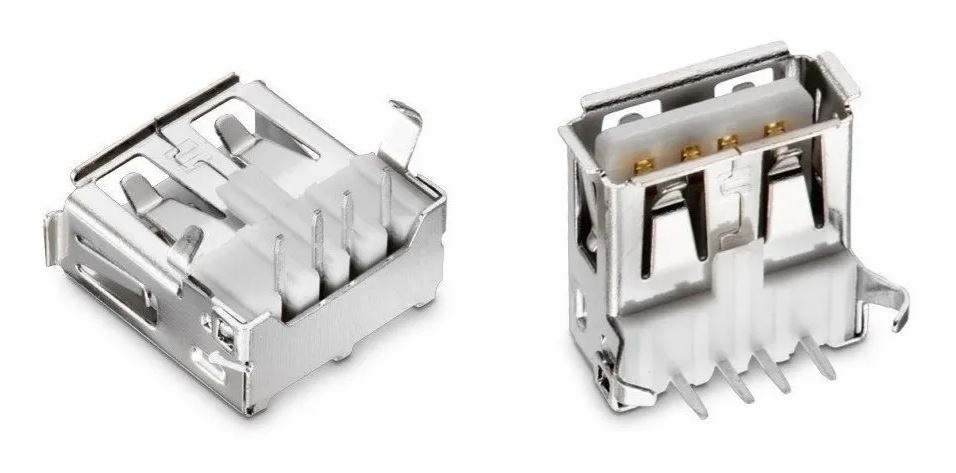 10 CONECTOR USB A CONECTOR BLINDADO PARA SOLDAR PCB / GENERICO