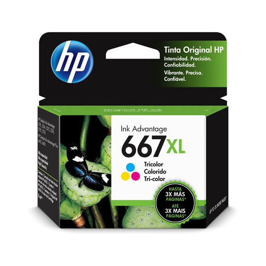 [HP-TIN-3YM80AL] CART. TINTA HP 667 XL TRICOLOR / HEWLETT PACKARD