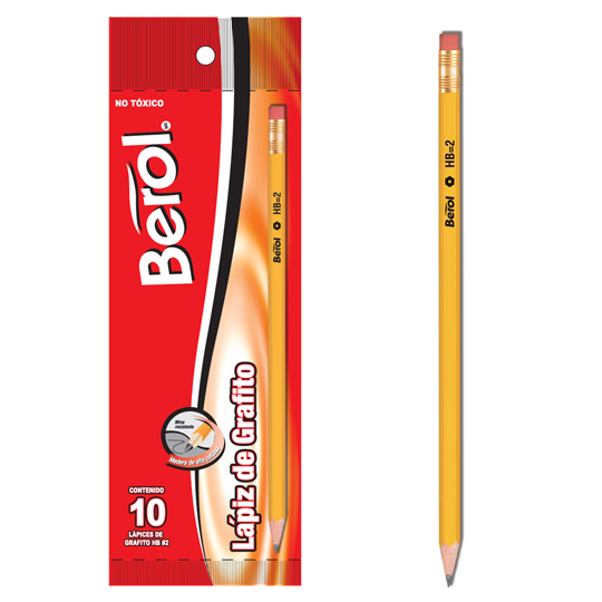 LAPIZ BEROL NO.2 10 PIEZAS / BEROL