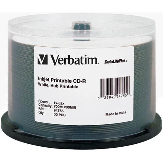 [VER-DIS-94755CD] CD-R 80MIN/700MB DL+ 52X 50 PCS. / VERBATIM