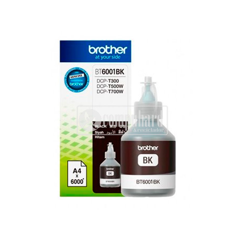 [BRO-TIN-T6001BK] BOTELLA DE TINTA BROTHER T 300 NEGRO 108ML / BROTHER