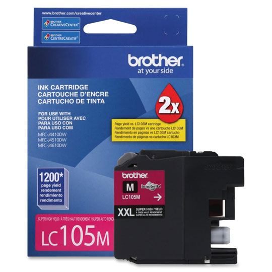 CART. TINTA BROTHER LC 105 MAGENTA / BROTHER **DESCONTINUADO**