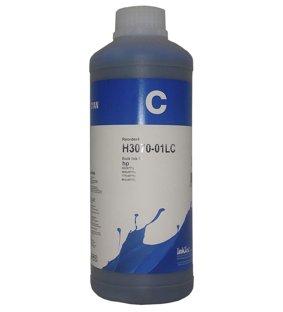 TINTA TIPO HP DYE CYAN H3070-01LC / INKTEC