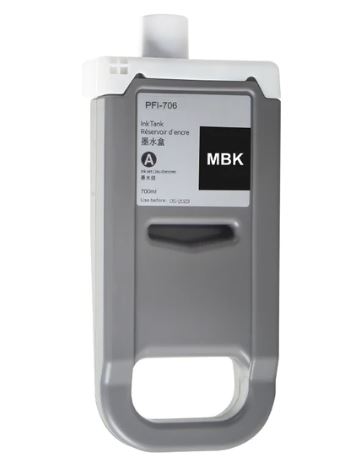 CART. TINTA CANON PFI-706 NEGRO MATE / GENERICO