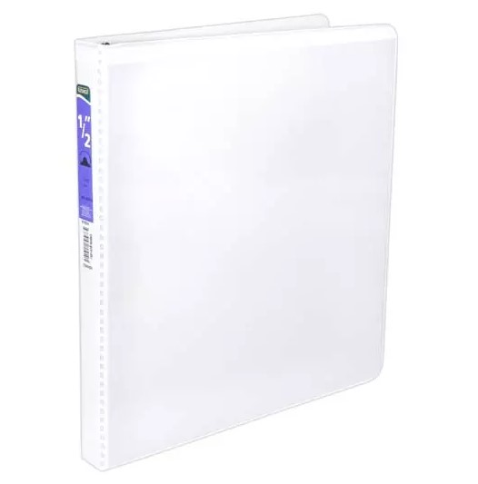 CARPETA PANORÁMICA CON CRISTAL KINERA CARTA DE 1/2  HERRAJE  O  COLOR BLANCO / AZOR