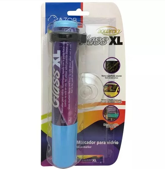 MARCADOR AQUARELO VIDRIO XL AZUL / AZOR