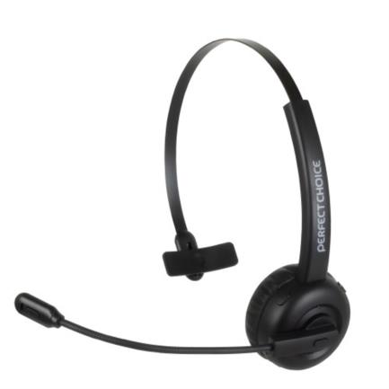 DIADEMA PERFECT CHOICE INALÁMBRICA BLUETOOTH MONO CANCELACIÓN DE RUIDO COLOR NEGRO / PERFECT CHOICE