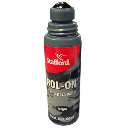 TINTA PARA SELLO NEGRO 60 ML. ROLL-ON / STAFFORD