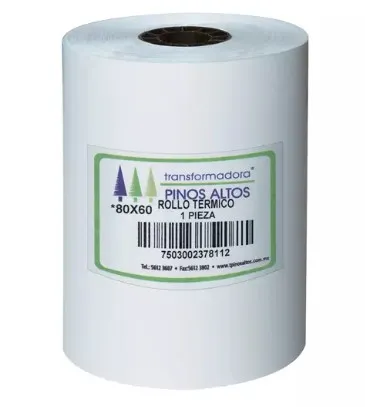 ROLLO TERMICO 80X60 MTS. CAJA CON 50 PIEZAS