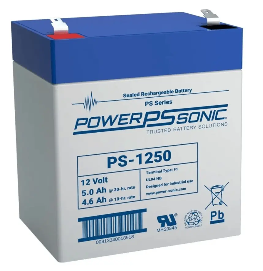 BATERIA 12V 5.0 AH PARA RESPALDO TERMINAL F1 / POWER SONIC