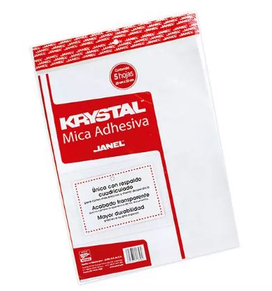 MICA AUTOADHERIBLE DE 50 CM X 65 CM 5 HOJAS / JANEL