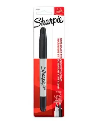 [BER-MAR-812770] MARCADOR PERMANENTE DOBLE PUNTA NEGRO / SHARPIE