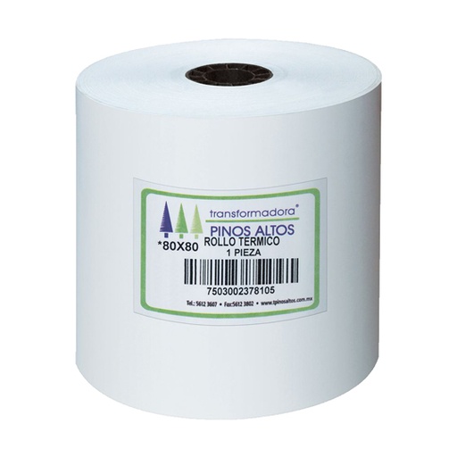 [PIN-ROL-RT8080] ROLLO TERMICO 80X80 CAJA CON 50 PIEZAS