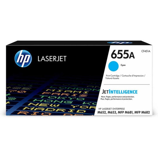 [HP-TO-CF451A] TONER ORIGINAL 655A CYAN / HEWLETT PACKARD