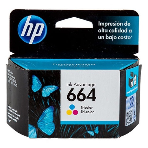 [HP-TIN-F6V28AL] CART. TINTA HP 664 TRICOLOR / HEWLETT PACKARD