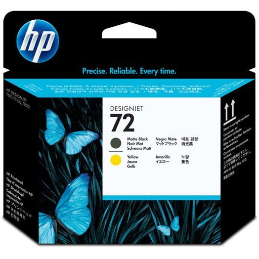 [HP-TIN-C9384A] CART. TINTA CABEZAL HP 72 NEGRO MATTE / AMARILLO / HEWLETT PACKARD
