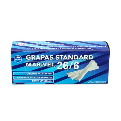 [PIL-GRA-M266] GRAPAS ESTANDAR 26/6 MODELO MARVEL / FIFA