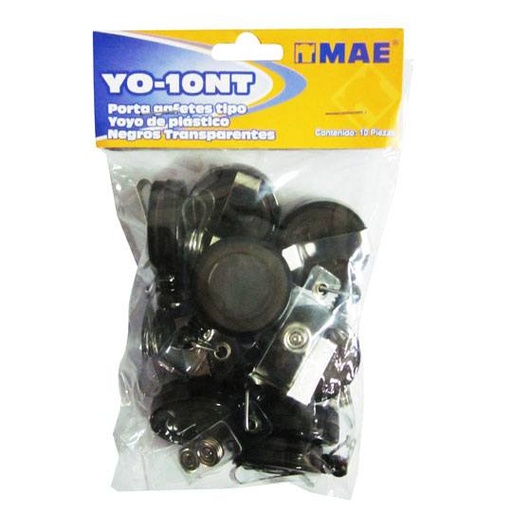 [MAE-YOY-10NT] PORTAGAFETES TIPO YOYO NEGRO / MAE