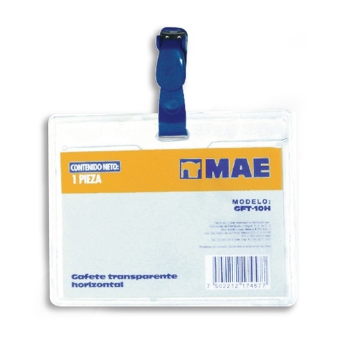 [MAE-GAF-10H] GAFETE TRANSPARENTE HORIZONTAL / MAE