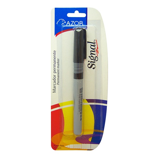[AZO-MAR-30101] MARCADOR SIGNAL FINO NEGRO BLISTER / AZOR