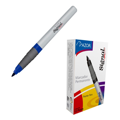 [AZO-MAR-3000312] MARCADOR SIGNAL FINO AZUL C/12 / AZOR