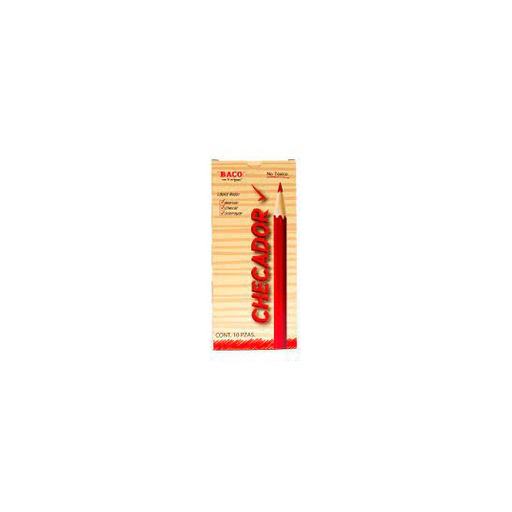 [BAC-LAP-CHECA10] LAPIZ CHECADOR ROJO / BACO