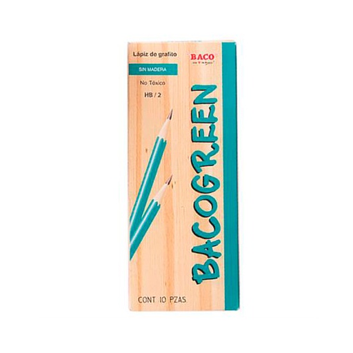[BAC-LAP-GREE10] LAPIZ BACOGREEN HB NO.2 / BACO