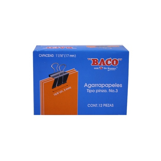 [BAC-SUJ-AGPI3] BROCHE TIPO PINZA NO.3 / BACO