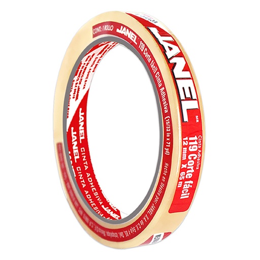 [JAN-ADS-11918X6] CINTA ADHESIVA TRANSP JANEL 18X65 PZA / JANEL