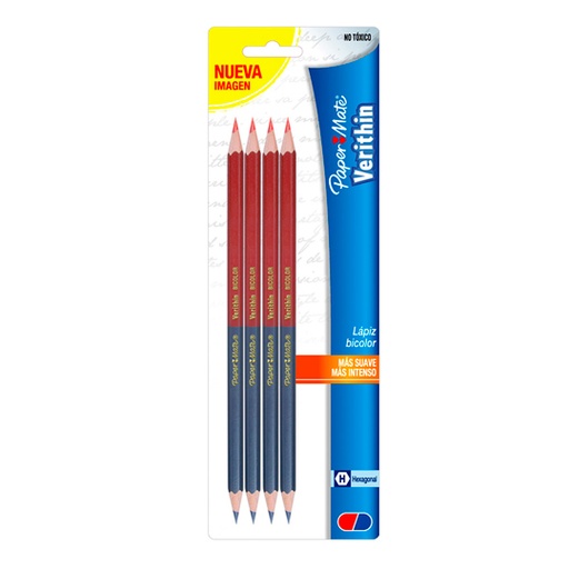 [BER-LAP-10400] LAPIZ BICOLOR VERITHIN AZUL-ROJO / PAPER MATE