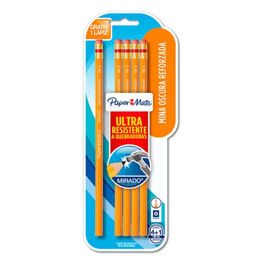 [BER-LAP-0243066] LAPIZ MIRADO NO 2 HEXAGONAL 4 PZ / PAPER MATE