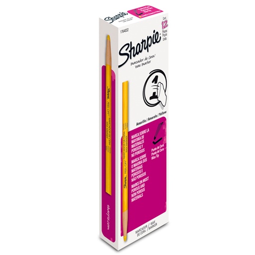 [BER-MAR-11942C] MARCADOR DE CERA AMARILLO / SHARPIE