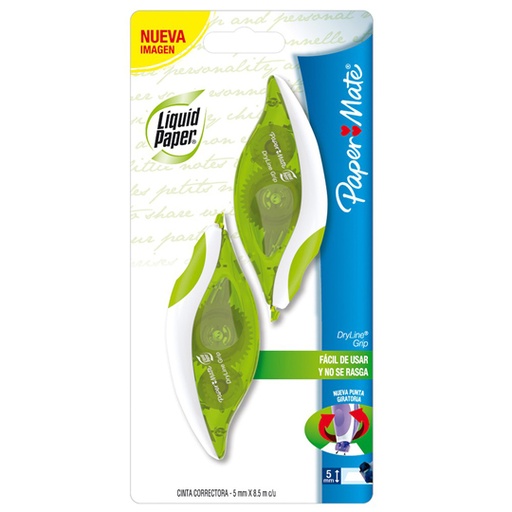 [BER-CRR-174002] CORRECTOR EN CINTA DRY LINE 5MM X 8.5MTS / PAPER MATE