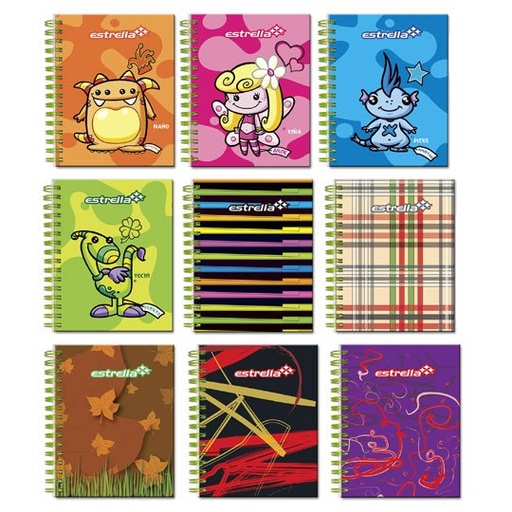 [EST-CUA-560] LIBRETA MINI BOOK DE RAYA 80 HOJAS / ESTRELLA