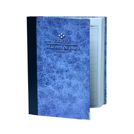 [EST-CUA-469] BITÁCORA DE OBRA CUADRO GRANDE TAMAÑO OFICIO 96 HOJAS / ESTRELLA